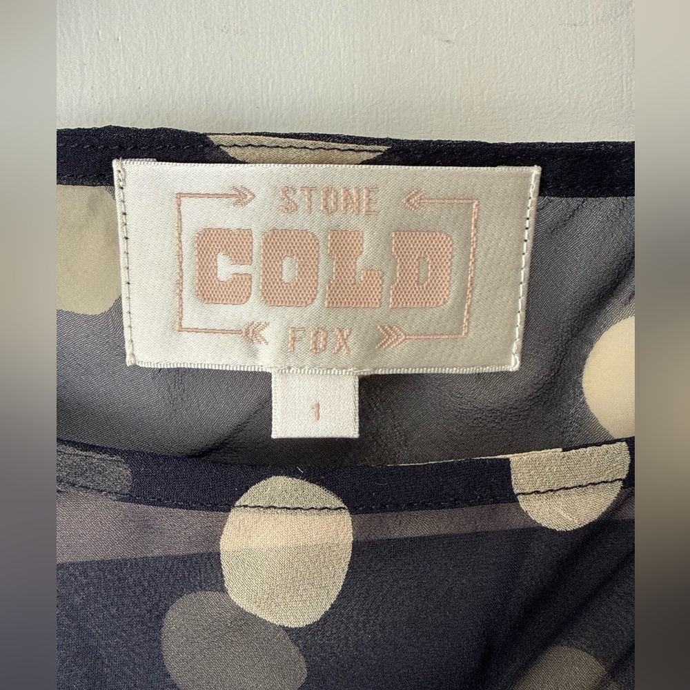 Stone Cold Fox Navy Dress with White Ovals - Picture 2 of 4